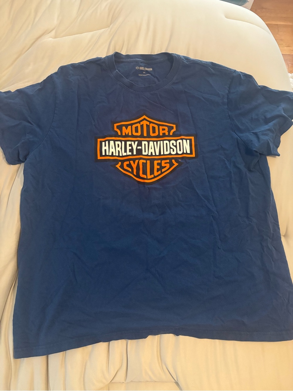 Blue Harley Davidson t shirt